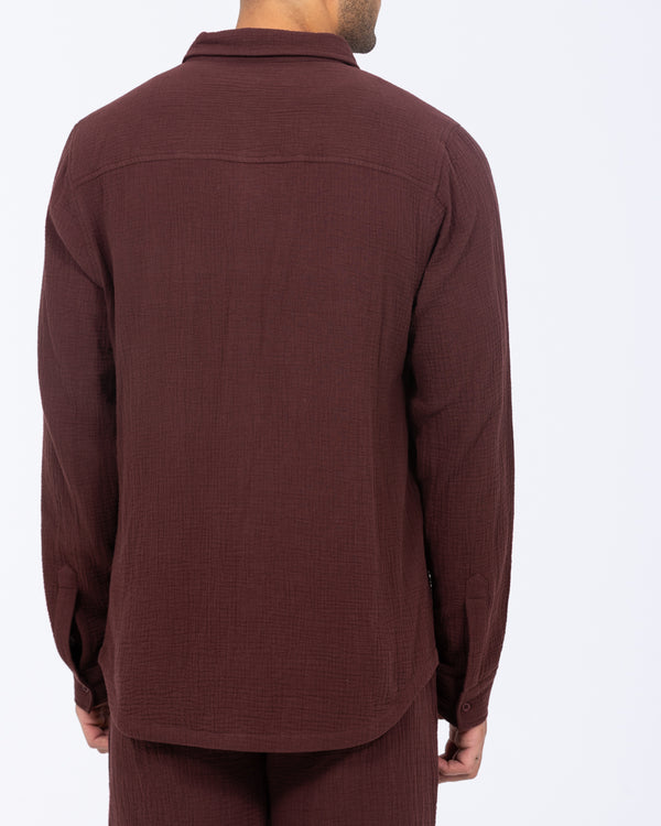 2t Tall Darius Long Sleeve Shirt (burgundy)