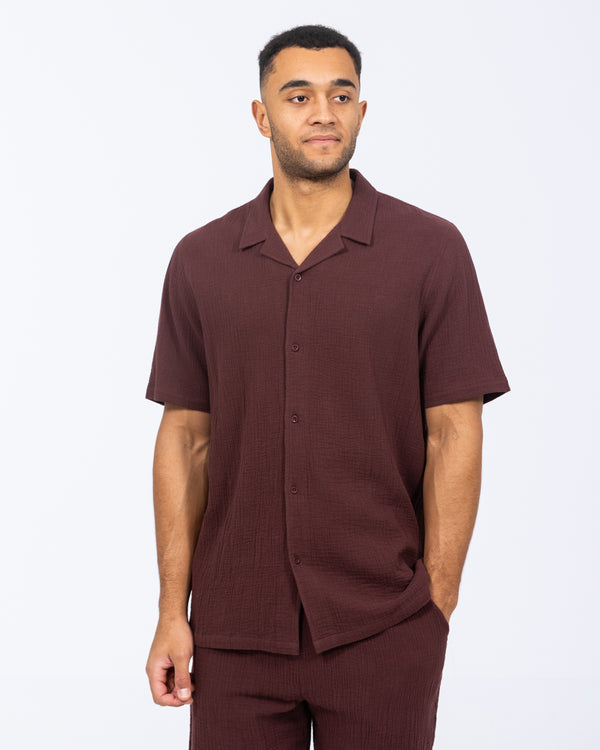 2t Tall Darius Short Sleeve Shirt (burgundy)