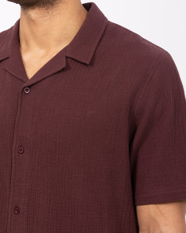 2t Tall Darius Short Sleeve Shirt (burgundy)
