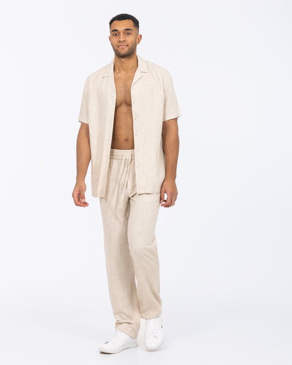 2t Tall Will Linen Blend Revere Shirt (neutral)