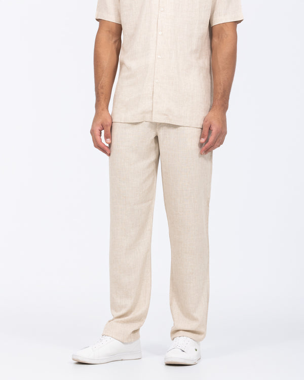 2t Tall Will Linen Blend Pull On Trouser (neutral)