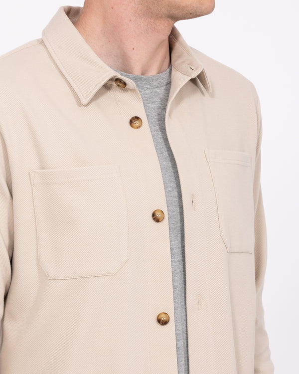 2t Enzo Tall Jersey Shacket (stone)