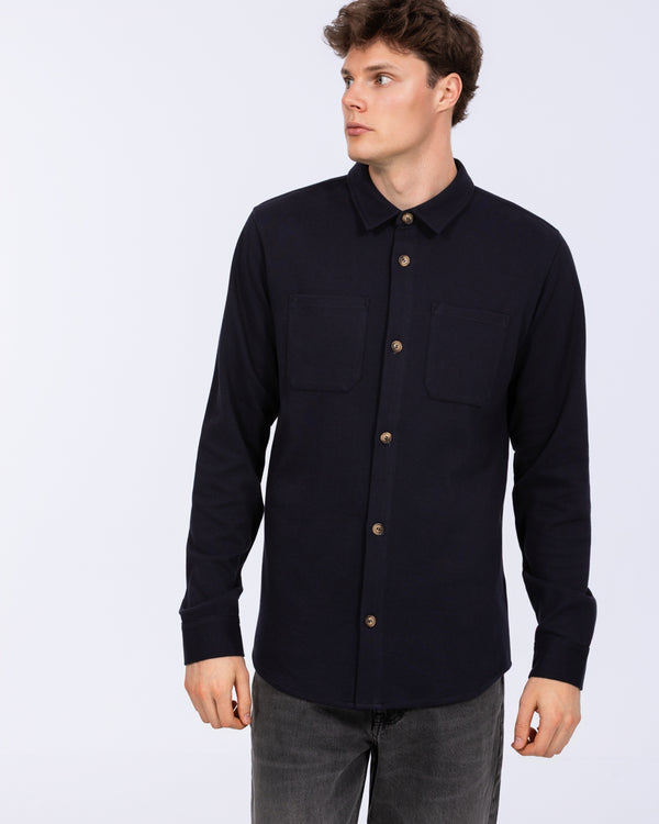 2t Enzo Tall Jersey Shacket (navy)