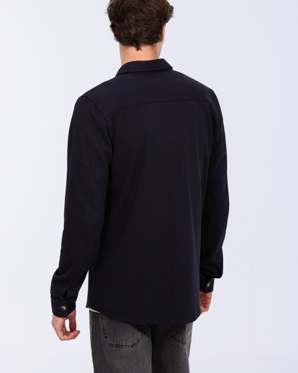 2t Enzo Tall Jersey Shacket (navy)