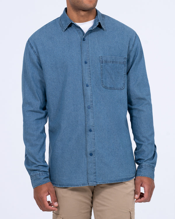 2t Zayne Tall Denim Shirt (mid wash)