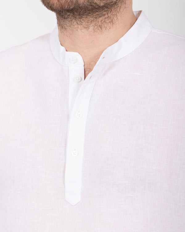 2t Cruz Tall Half Placket Linen Shirt (white)