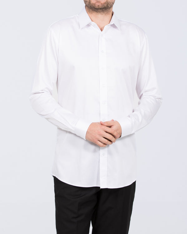 2t Regular Fit Extra Tall Mens Extra Long Formal Shirt (white