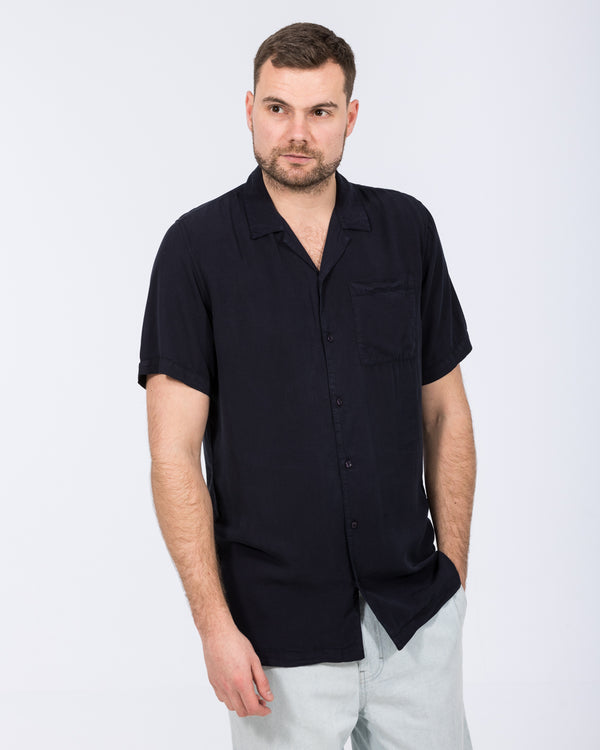 2t Reagan Tall Short Sleeve Revere Shirt (navy)