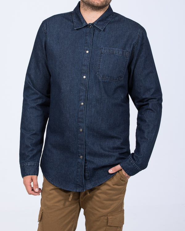 2t Zak Extra Tall Denim Shirt (navy)