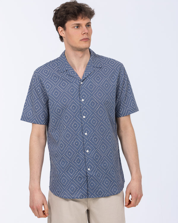 2t Daryn Tall Embroidered Jacquard Shirt (blue)