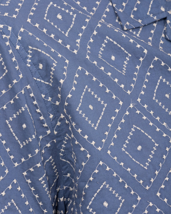 2t Daryn Tall Embroidered Jacquard Shirt (blue)