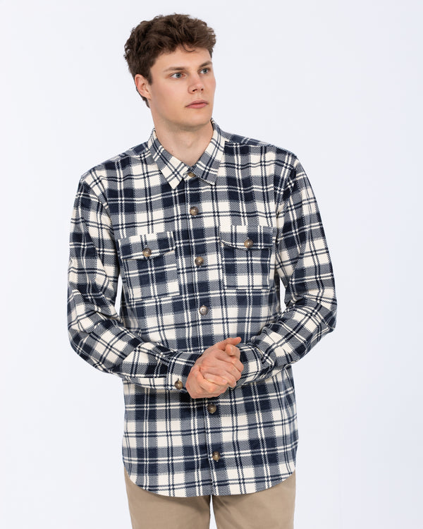 2t Tall Jordan Cord Check Shirt (navy/ecru)
