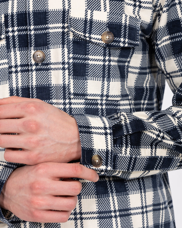 2t Tall Jordan Cord Check Shirt (navy/ecru)