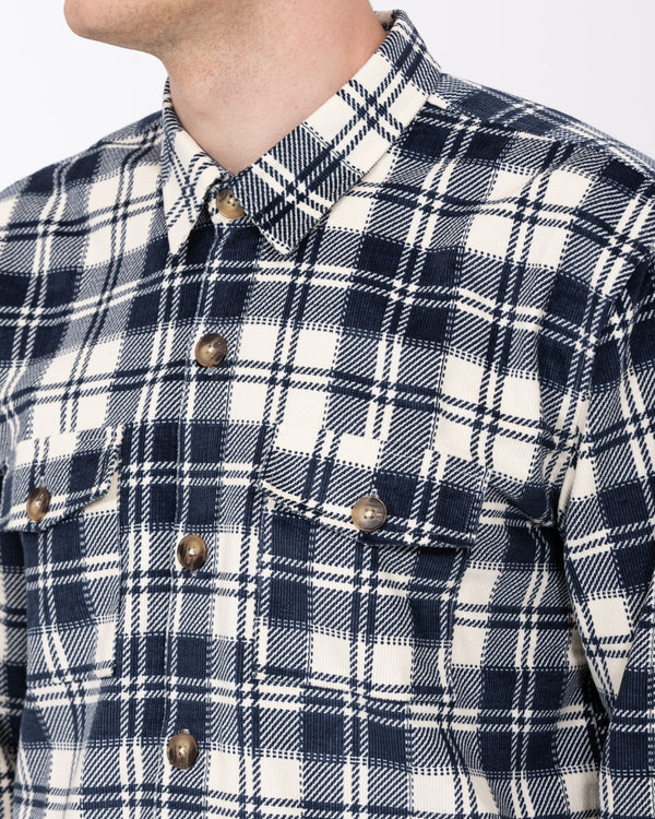 2t Tall Jordan Cord Check Shirt (navy/ecru)