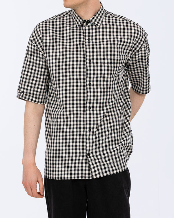 2t Mark Tall Relaxed Short Sleeve Shirt (black pattern)