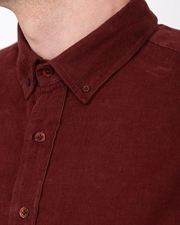 2t Nash Tall Slim Fit Cord Oxford Shirt (rust)