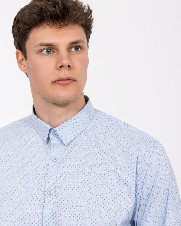 2t Regular Fit Extra Tall Formal Shirt (blue patterned)