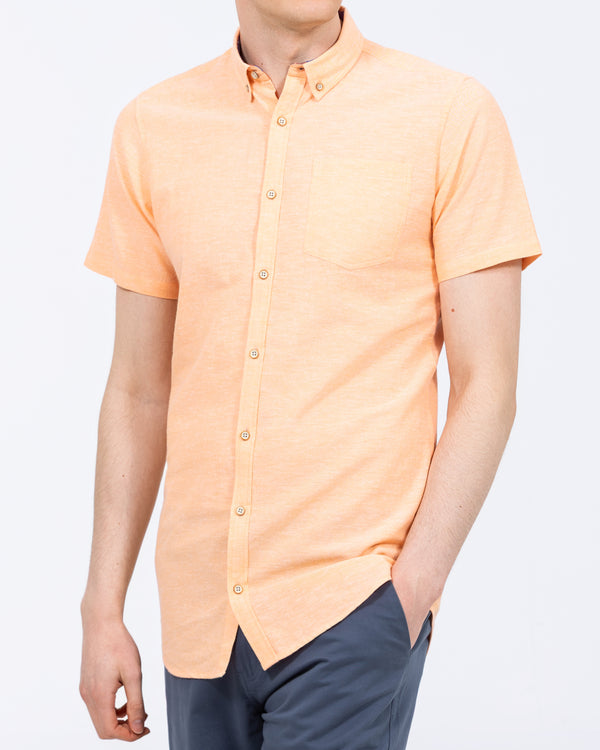 2t Tall Short Sleeve Linen Blend Shirt (peach)