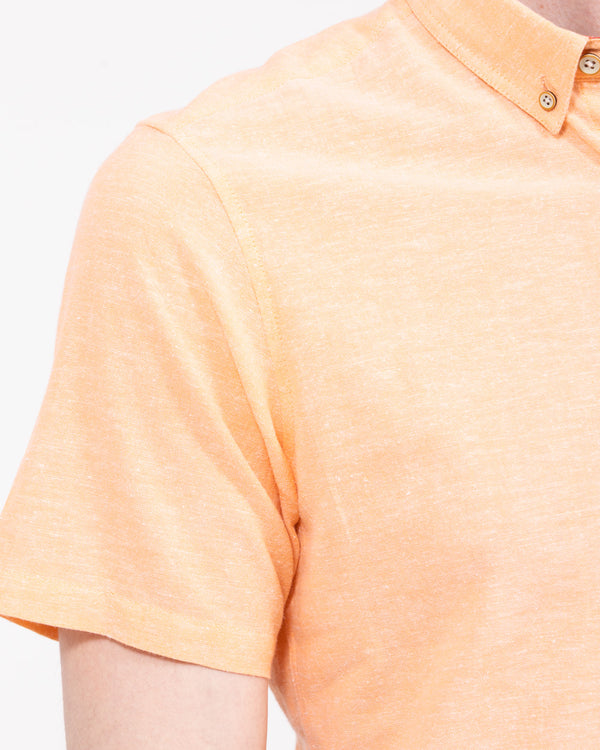2t Tall Short Sleeve Linen Blend Shirt (peach)