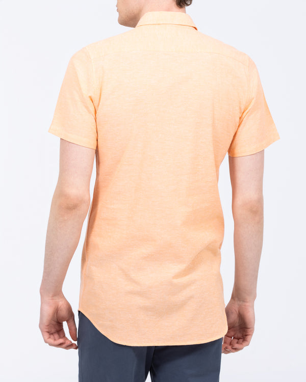 2t Tall Short Sleeve Linen Blend Shirt (peach)
