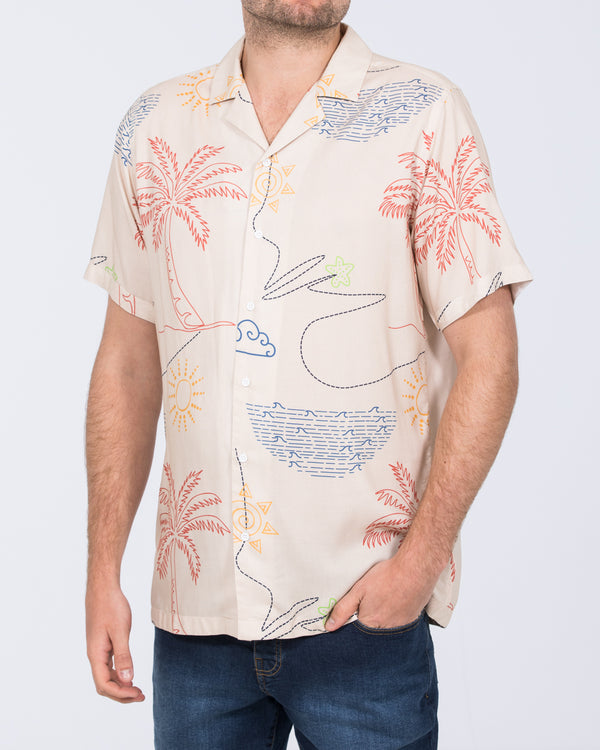 2t Rhodes Tall Short Sleeve Printed Shirt (cream)