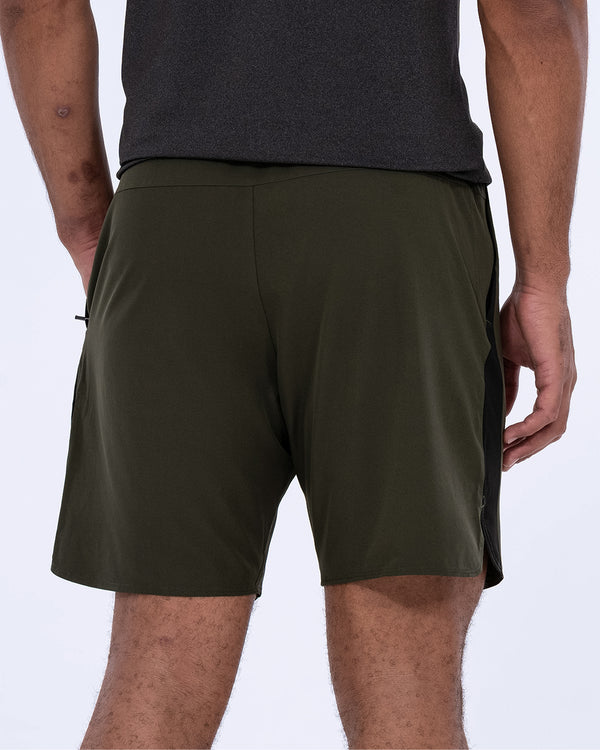 2t Tall Colour Block Training Shorts (khaki)