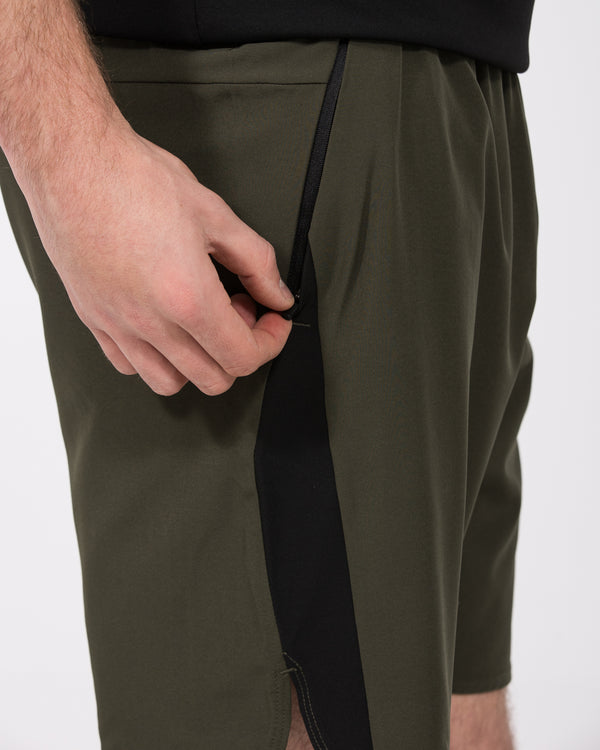 2t Tall Colour Block Training Shorts (khaki)