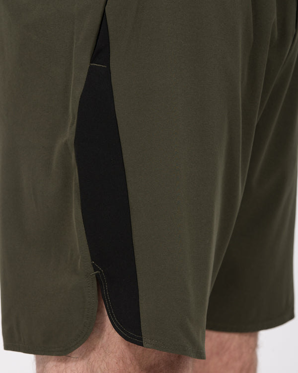 2t Tall Colour Block Training Shorts (khaki)