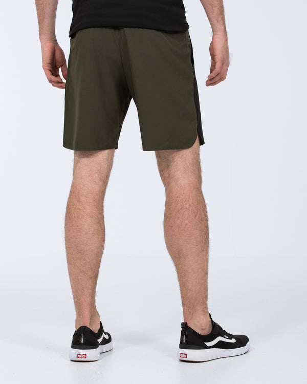 2t Tall Colour Block Training Shorts (khaki)