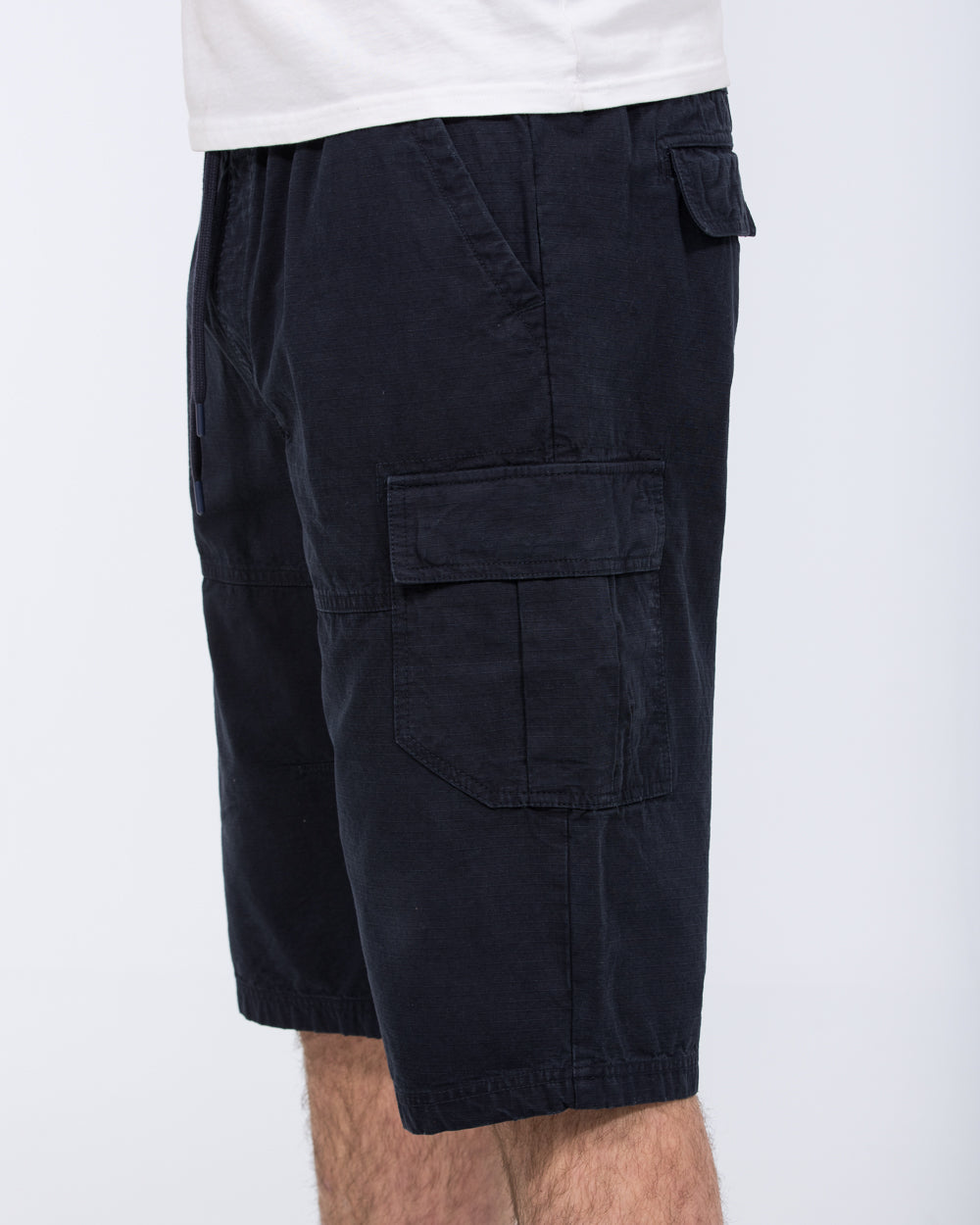 2t Micah Tall Mens Extra Long Ripstop Cargo Shorts (navy