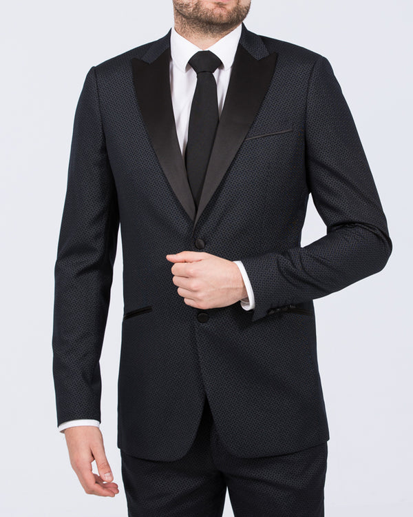 Skopes Slim Fit Tall Dinner Suit Jacket (navy diamond)