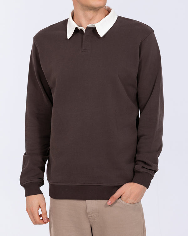 2t Denburn Tall Rugby Sweatshirt (chocolate)