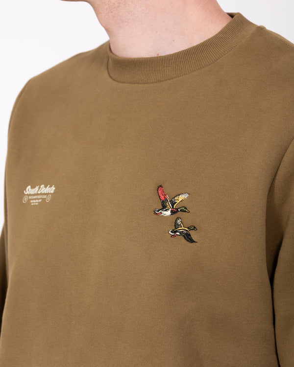 2t Hamish Tall Heavyweight Regular Fit Sweatshirt (green pattern)