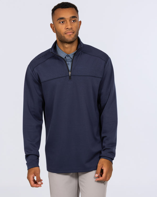 Parell Active Tall Golf Quarter Zip Sweatshirt (mid blue)