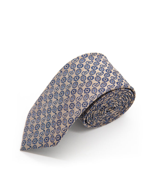 Dual Pattern Ties Double Two Extra Long Paisley Print Tie (natural) | Tall Mens Clothing ...