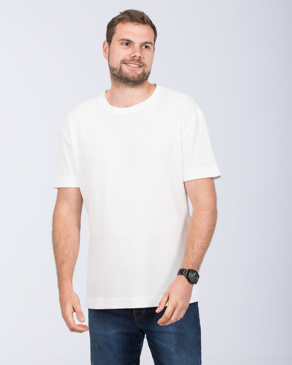 2t Tall Mens Waffle Oversized Extra Long T-Shirt (white 2t Tall Mens Waffle Oversized Extra Long T-Shirt (white
