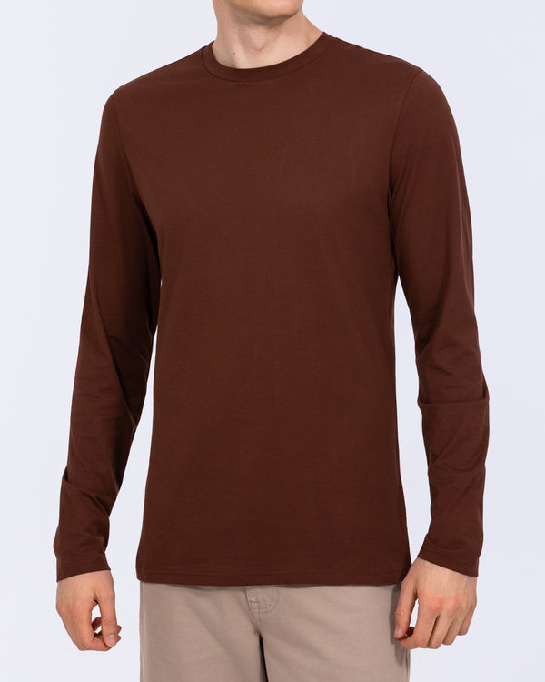 Essentalls Long Sleeve Tall T-Shirt (brown)