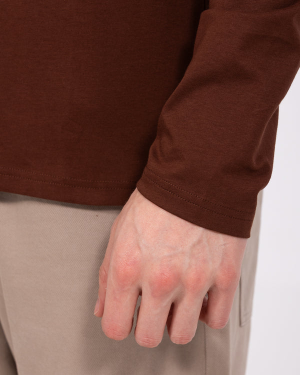 Essentalls Long Sleeve Tall T-Shirt (brown)