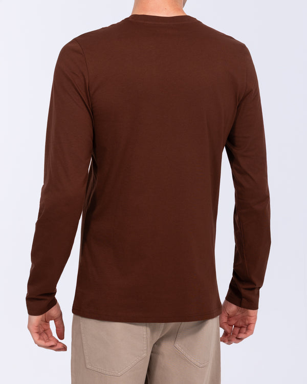 Essentalls Long Sleeve Tall T-Shirt (brown)