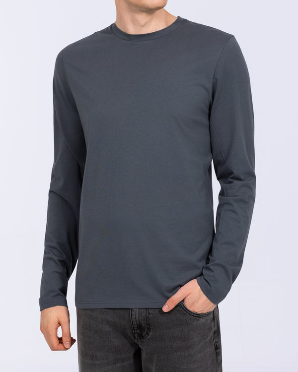 Essentalls Long Sleeve Tall T-Shirt (titanium blue)