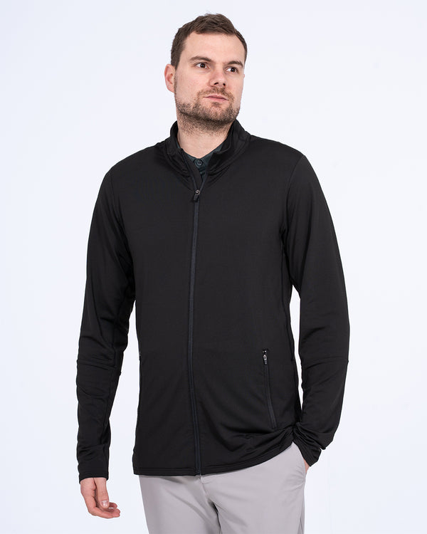 Parell Active Tall Zip Through Golf Training Top (black)