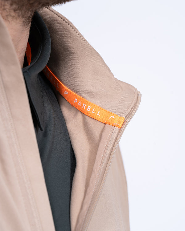 Parell Active Tall Zip Through Golf Training Top (taupe)