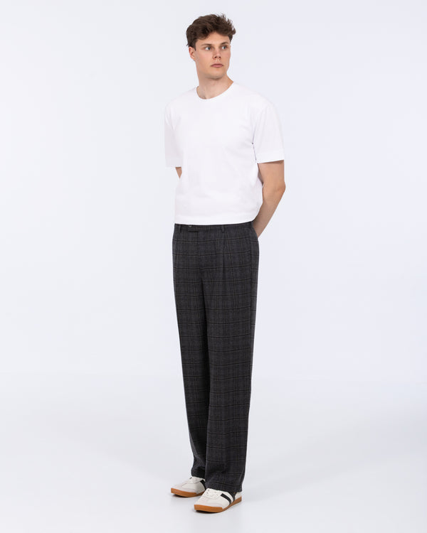 2t Sinclair Tall Wide Leg Pleated Trouser (grey check)