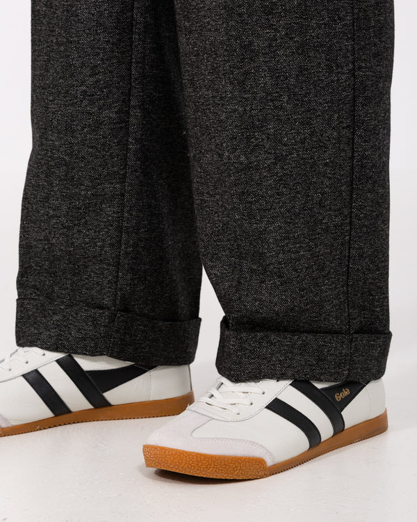 2t Skene Tall Wide Leg Pleated Trouser (grey herringbone)