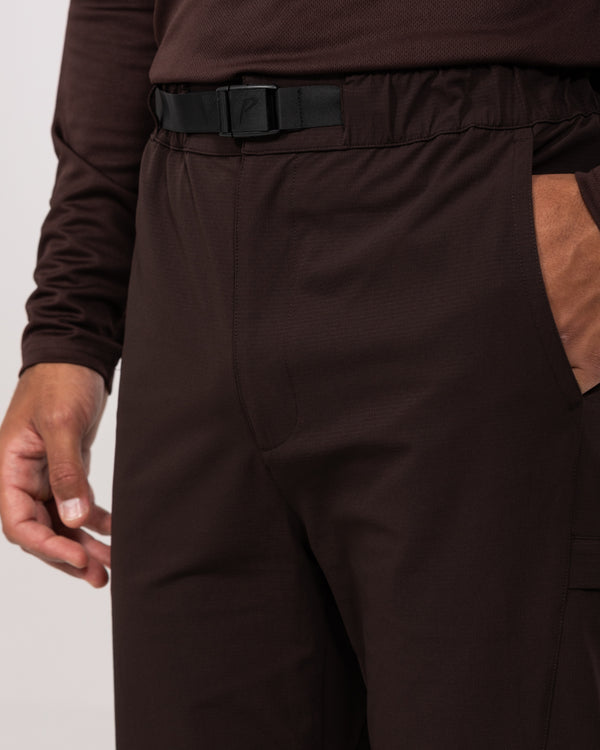 Parell Active Tall Belted Trouser (brown)