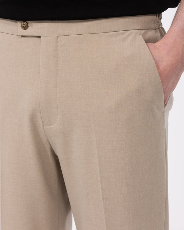Harry Brown Tall Elasticated Waistband Trouser (stone)