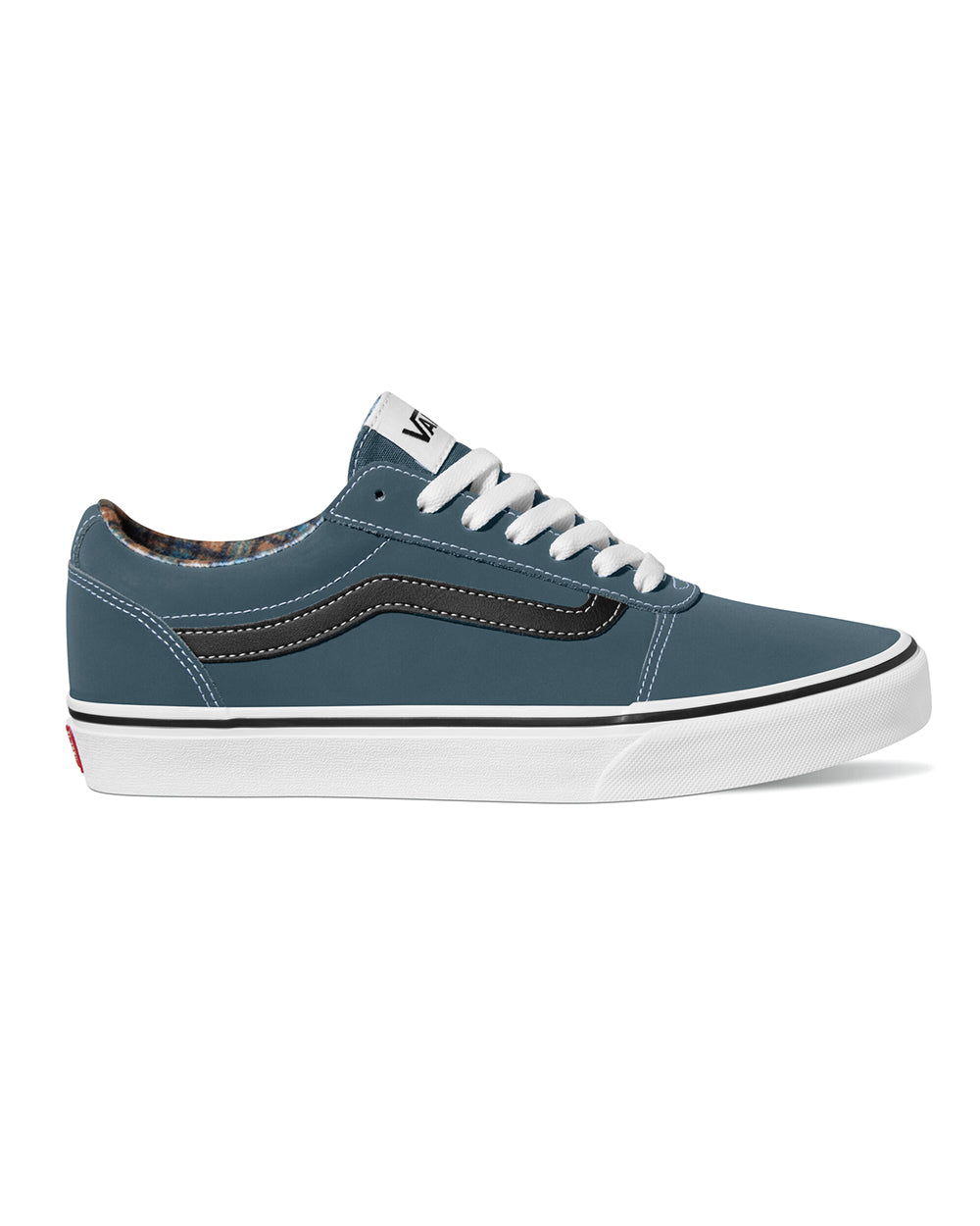 Vans Ward Cozy Plaid Mens Shoes (blue/white) Tall Mens Clothing - Main Image