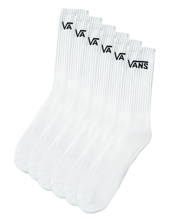 Vans Classic Crew Socks 6 Pairs (white)