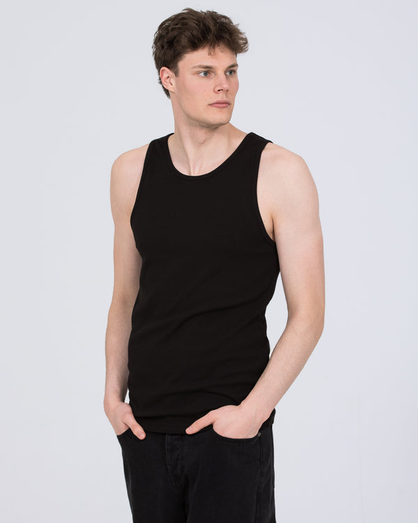 2t Tall Ribbed Vest (black)