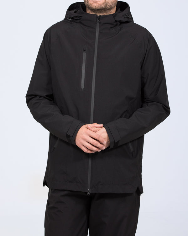 2t Louis Tall Mens Waterproof Jacket (black) Tall Mens Clothing